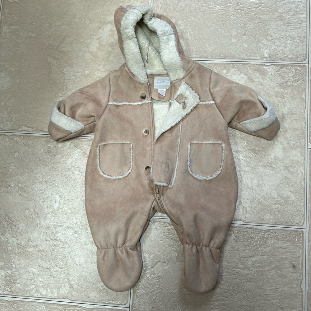 Suede Sherpa baby bunting